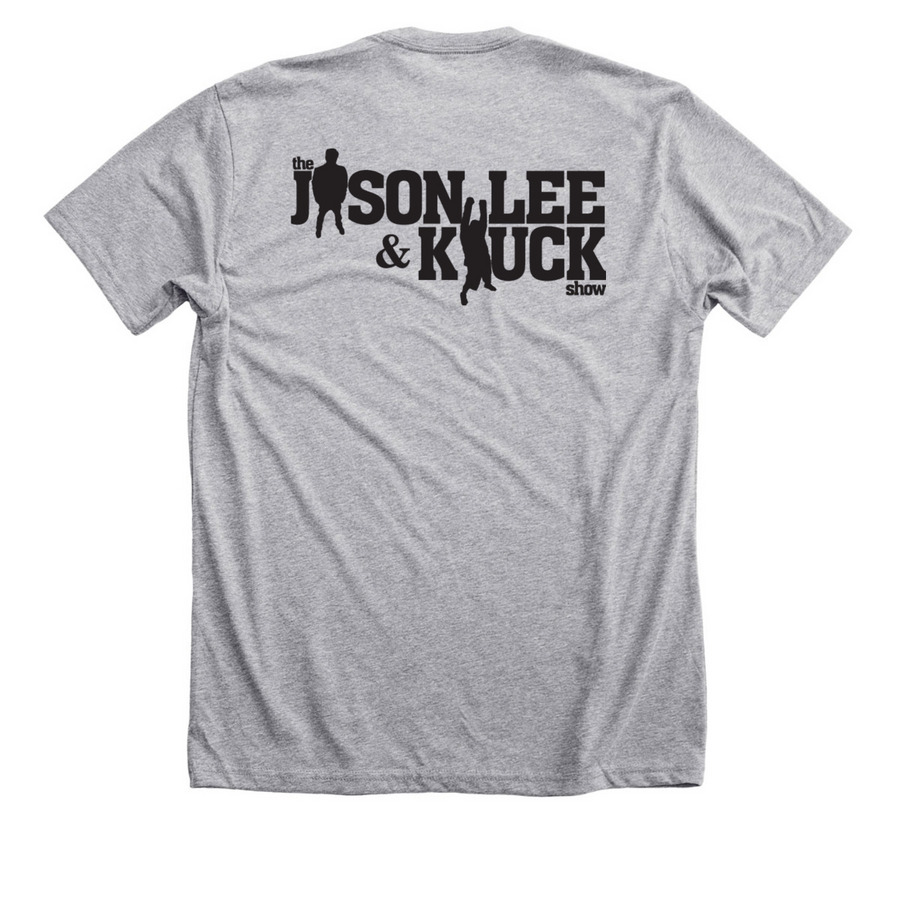 98.9 The Bear & JLNK Apparel, a Athletic Heather Premium Unisex Tee (back-view)