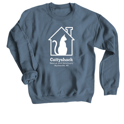 Cattyshack Fundraiser, a Indigo Crewneck Sweatshirt