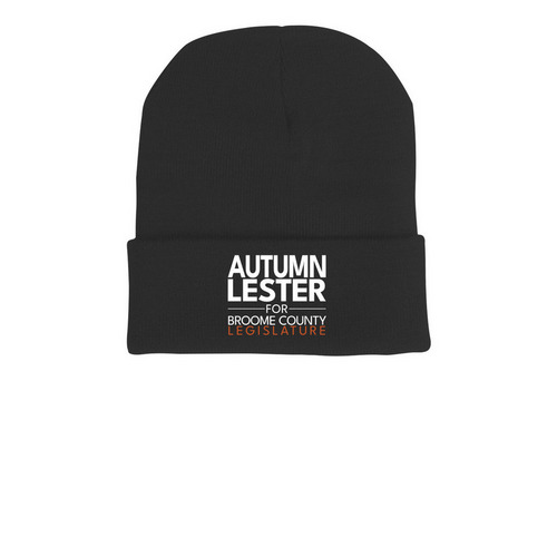 Beanies, a Black Printed Cuffed Beanie