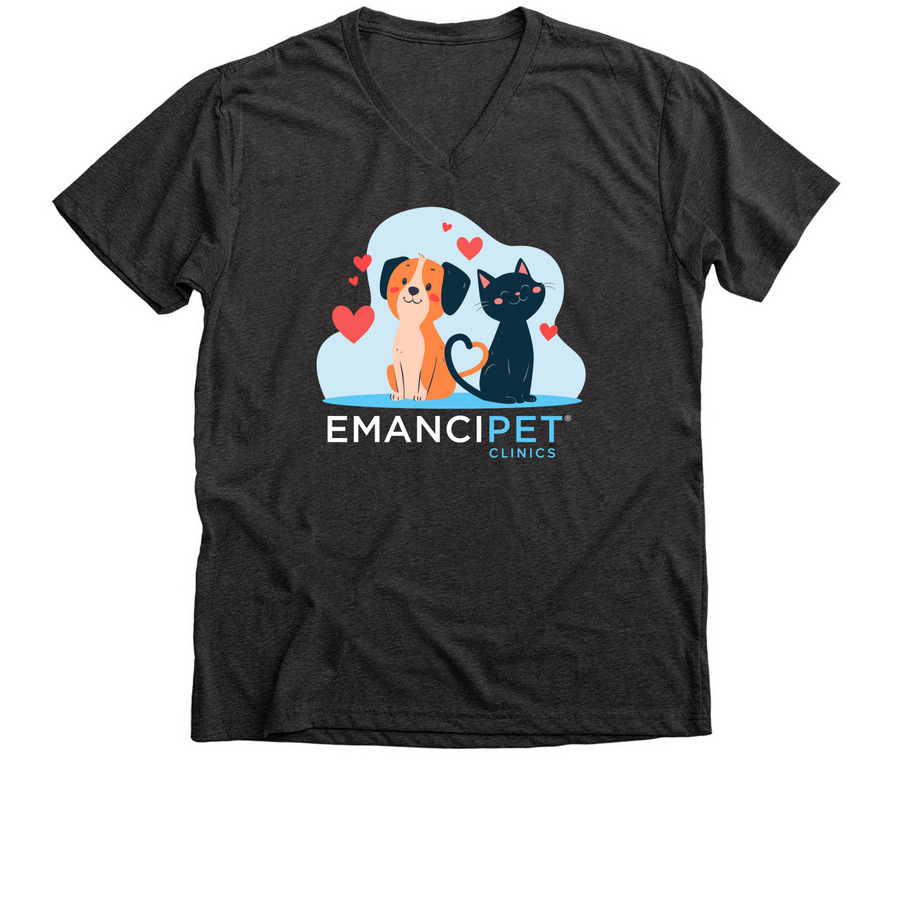 Tails of Love, a Dark Grey Heather Premium V-Neck Tee