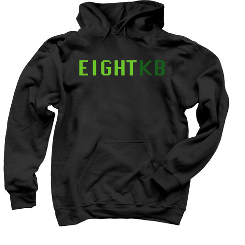 Support EightKB!, a Black Pullover Hoodie