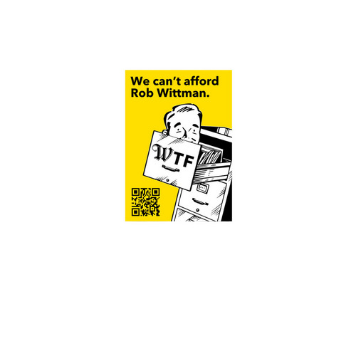 WTF Wittman Truth Files yard flag&nbsp;, a White 12" x 18" Yard Flag