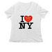 V-Neck two-sided White, a White Women's Relaxed V-Neck Tee
