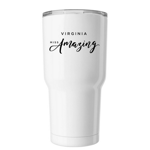 Virginia Miss Amazing Tumbler, a White Insulated Tumbler