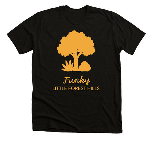 Funky Orange, a Black Heather Premium Unisex Tee