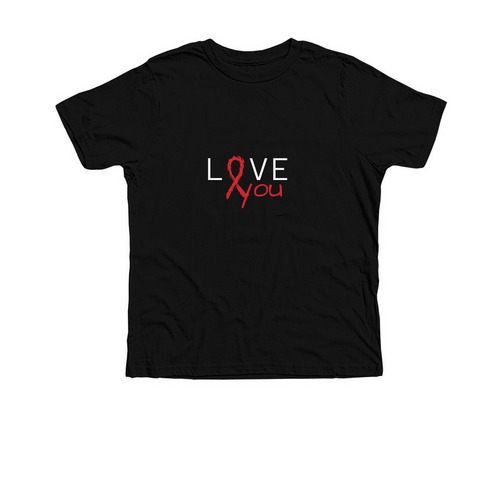 LOVE you, a Solid Black Blend Premium Youth Tee