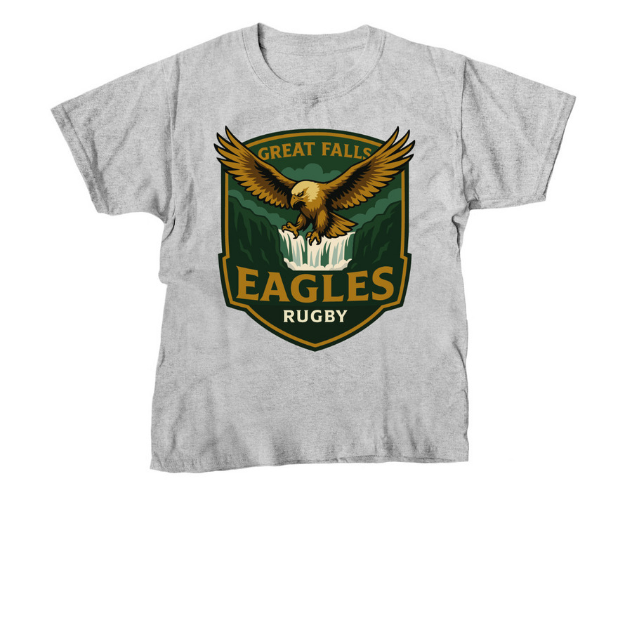 Great Falls Crest, a Sport Grey Youth Unisex Tee