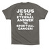 Jesus is The Eternal Answer!, a Storm Premium Cotton Tee (back-view)