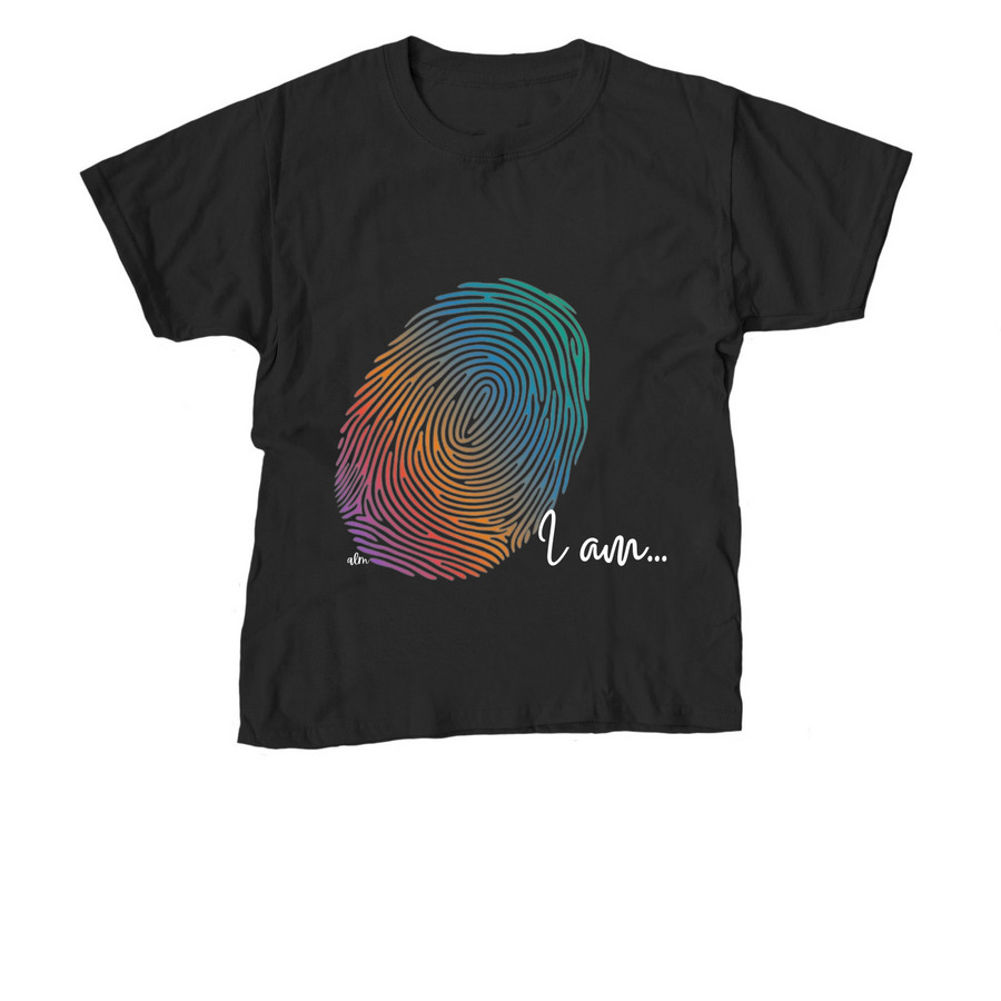 Fingerprint "I am" (SW)&nbsp;, a Black Youth Unisex Tee