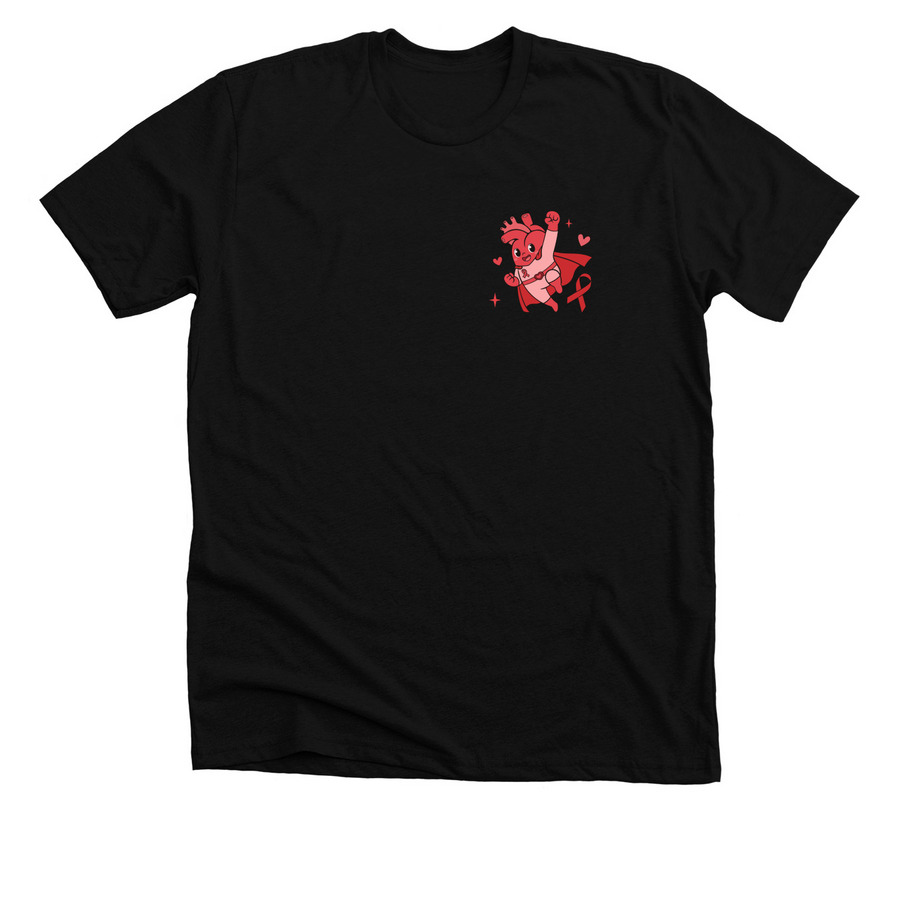 CHD Awareness, a Solid Black Blend Premium Unisex Tee