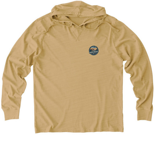 Roam & Refuel Mountain Trail Organic Hoodie, a Golden Wheat Allmade Organic Cotton Mineral Dye Hoodie Tee