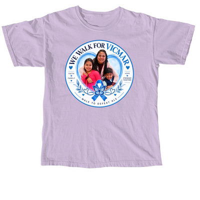 We Walk for Vicmar.&nbsp;, a Orchid Comfort Colors Unisex Tee
