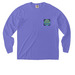 Long Sleeve Cotton Pocket Tee in Cool Colors, a Violet Comfort Colors Long Sleeve Pocket Tee
