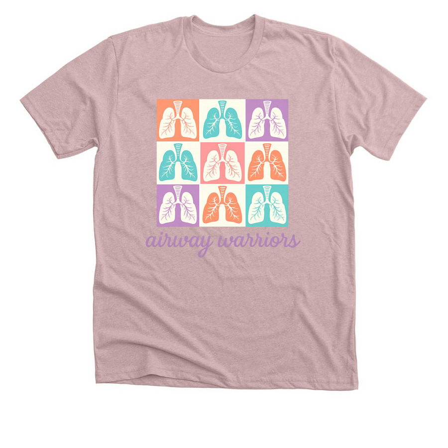Breathe Boldly, a Heather Pink Gravel Premium Unisex Tee
