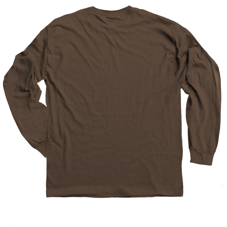 Mind Your Biscuits, a Dark Chocolate Classic Long Sleeve Tee (back-view)