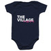 Gay "The Village" Onesie, a Navy Infant Onesie