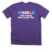 VISIBLE for those who can't be, a Heather Team Purple Premium Unisex Tee