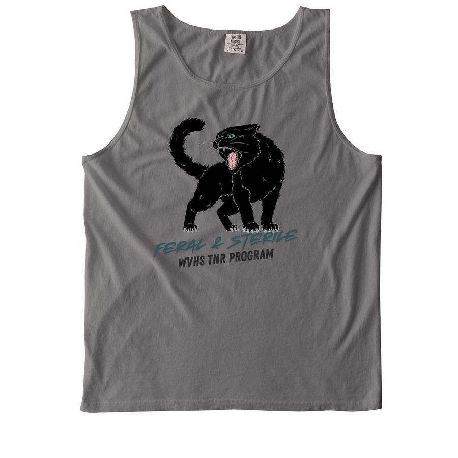 Feral & Sterile, a Grey Comfort Colors Tank Top