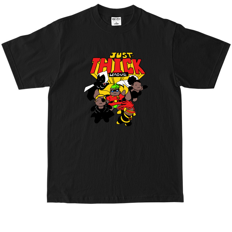 JusThick League, a Black Max Heavyweight Tee
