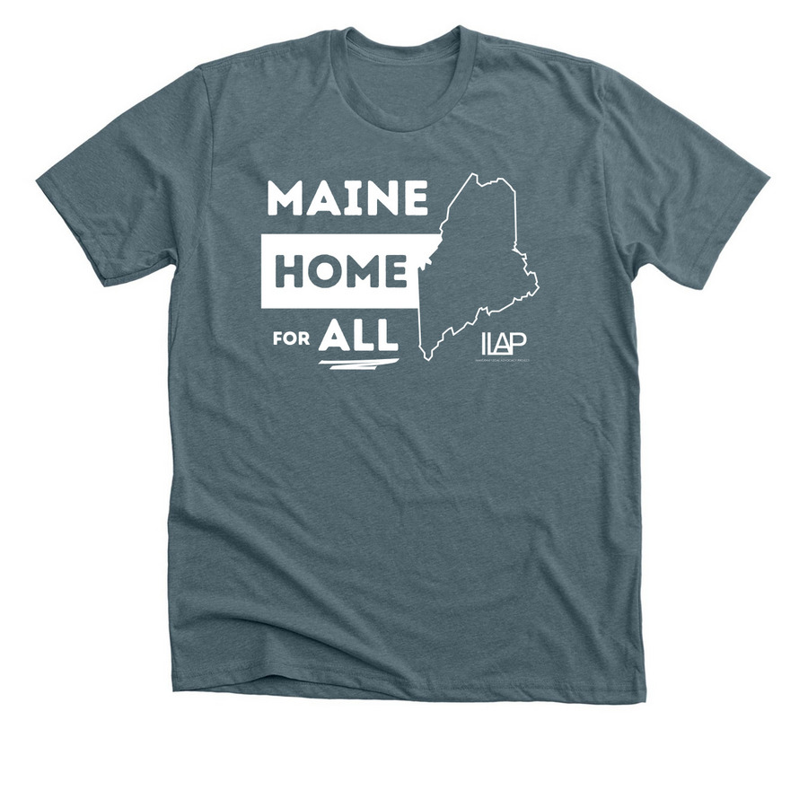 Adult Shirts - Home for All (Front Only), a Heather Slate Premium Unisex Tee