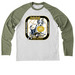 MASTER -- 2026 Worldwide Championship, a Olive You Green/ Bright White Allmade Eco Triblend Colorblock Raglan Long Sleeve Tee