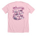 Journey to the Cure, a Heather Pink Premium Unisex Tee (back-view)