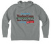 Woodland Camps Loon and Thwing's Sign, a Aluminum Grey Heather Allmade Organic CVC Pullover Hoodie (back-view)