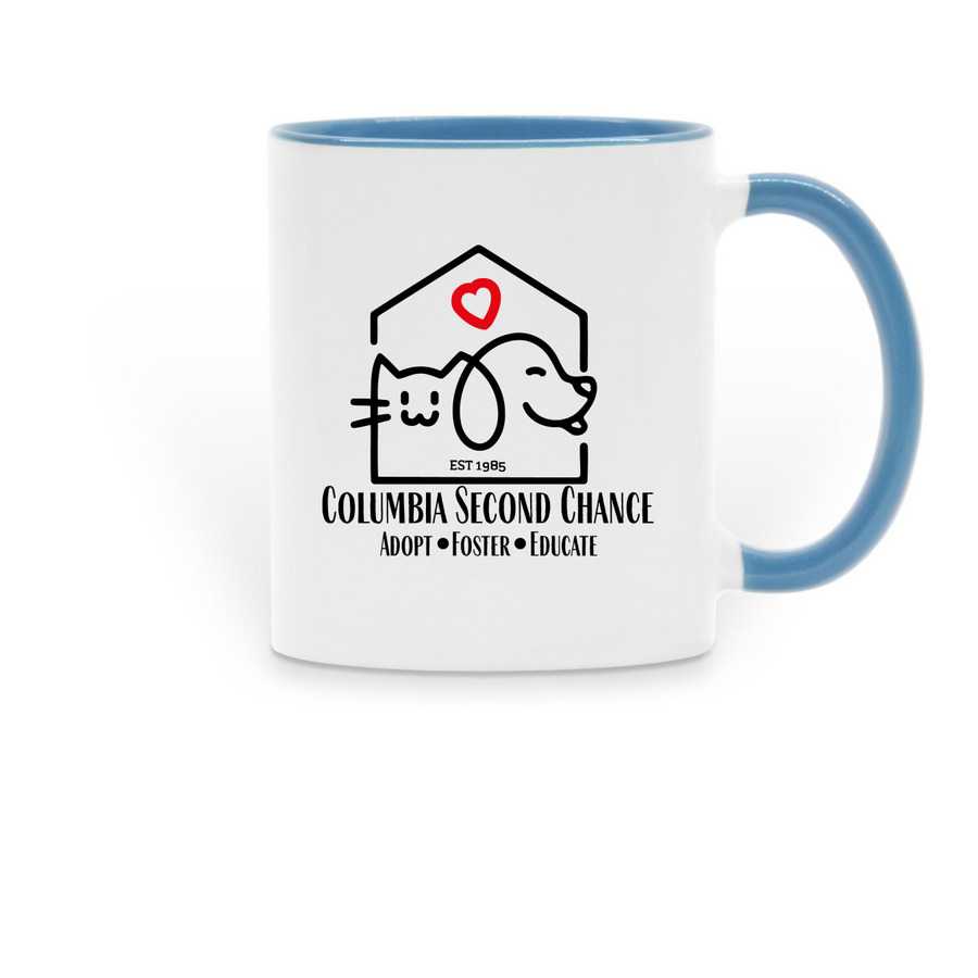 New Logo, a Light Blue Two-Tone Ceramic Mug