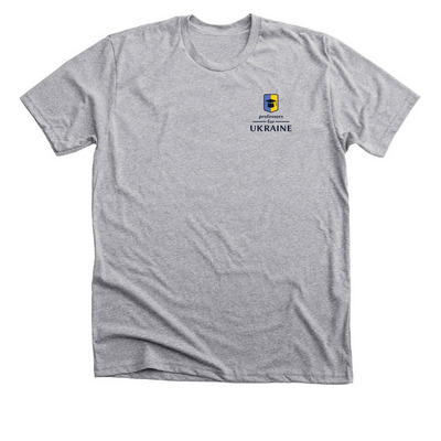 Professors for Ukraine T-Shirt, a Athletic Heather Premium Unisex Tee