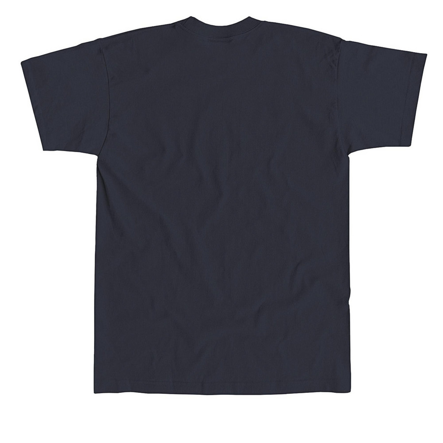 ? Not Bombs, a Navy Union Made Unisex Tee (back-view)