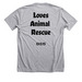 Adopt, it?s Good for Your Heart, a Athletic Heather Premium Unisex Tee (back-view)