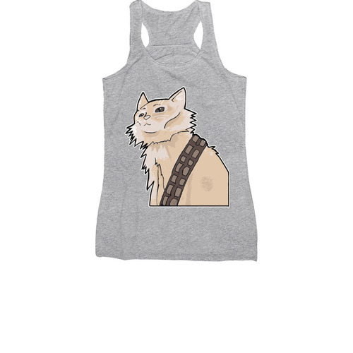 Chewbacca - May the Furce Be With You, a Athletic Heather Women's Racerback
