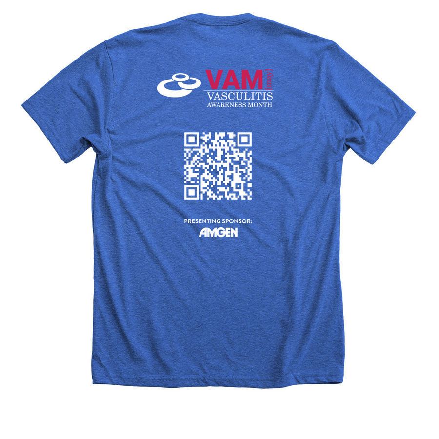 VF's Vasculitis Awareness Month - 2025&nbsp;, a Heather True Royal Premium Unisex Tee (back-view)