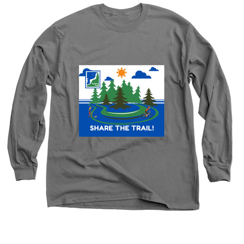 Share the Trail!&nbsp;, a Charcoal Classic Long Sleeve Tee