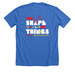 McGavock Marching Band 2026 Theme, a Heather True Royal Premium Unisex Tee (back-view)