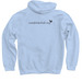Pileated Woodpecker Edition, a Light Blue Pullover Hoodie (back-view)