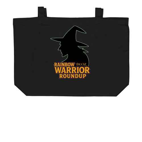 RWR In Oz Witch Bag, a Black Large Organic Cotton Tote Bag