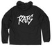 Baggy Graphic Jacket, a Black Quarter-Zip Windbreaker (back-view)