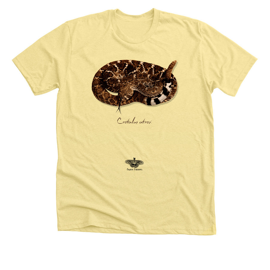Western Diamondback Rattlesnake, a Heather Yellow Gold Premium Unisex Tee