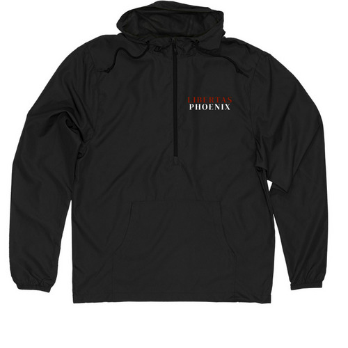 Libertas Phoenix Windbreaker, a Black Quarter-Zip Windbreaker