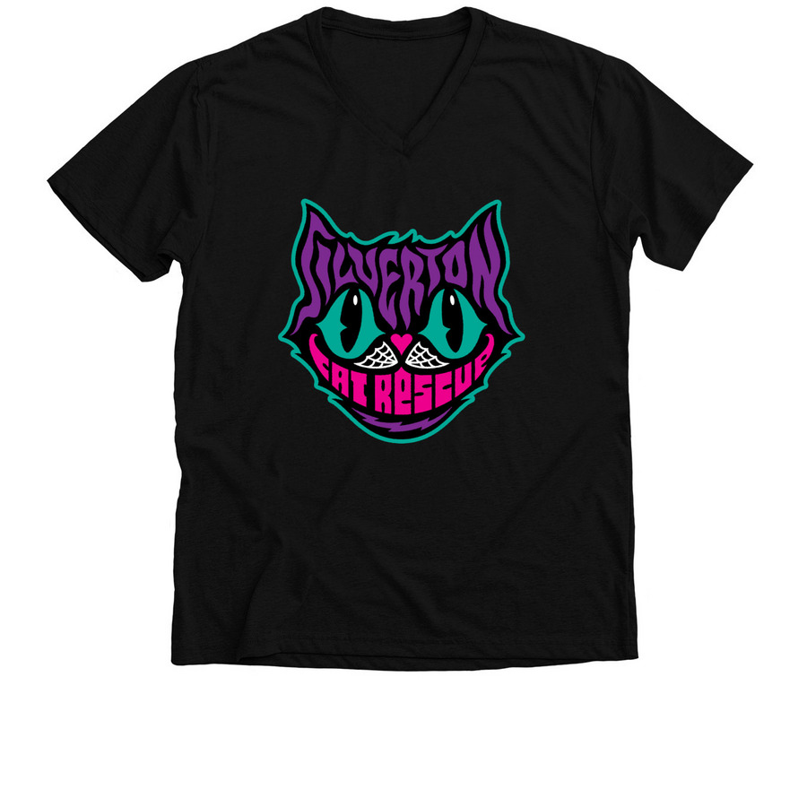 Cheshire Cat Designed by Shane Cawthon, a Solid Black Blend Premium V-Neck Tee