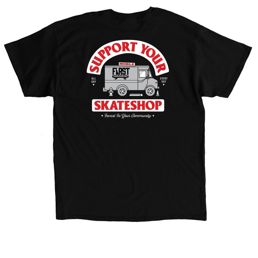 Skate Shop Day&nbsp;, a Black Classic Unisex Tee (back-view)