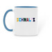 "Make Good Choices" Mug, a Light Blue Two-Tone Ceramic Mug (back-view)
