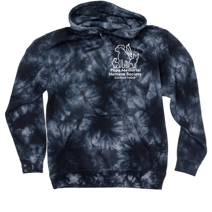 PMHS-CV Tie Dye Sweatshirt, a Black Tie Dyed Pullover Hoodie