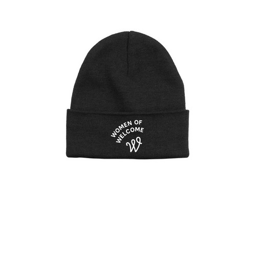 Classic Welcome Beanie, a Black Printed Base Camp Beanie