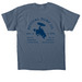 Western (Navy) Font, a Indigo Blue Classic Unisex Tee (back-view)