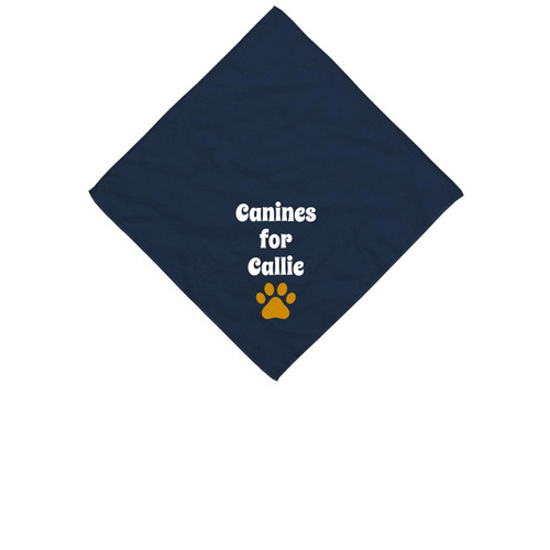 Calling All Pawrents, a Navy Cotton Bandana