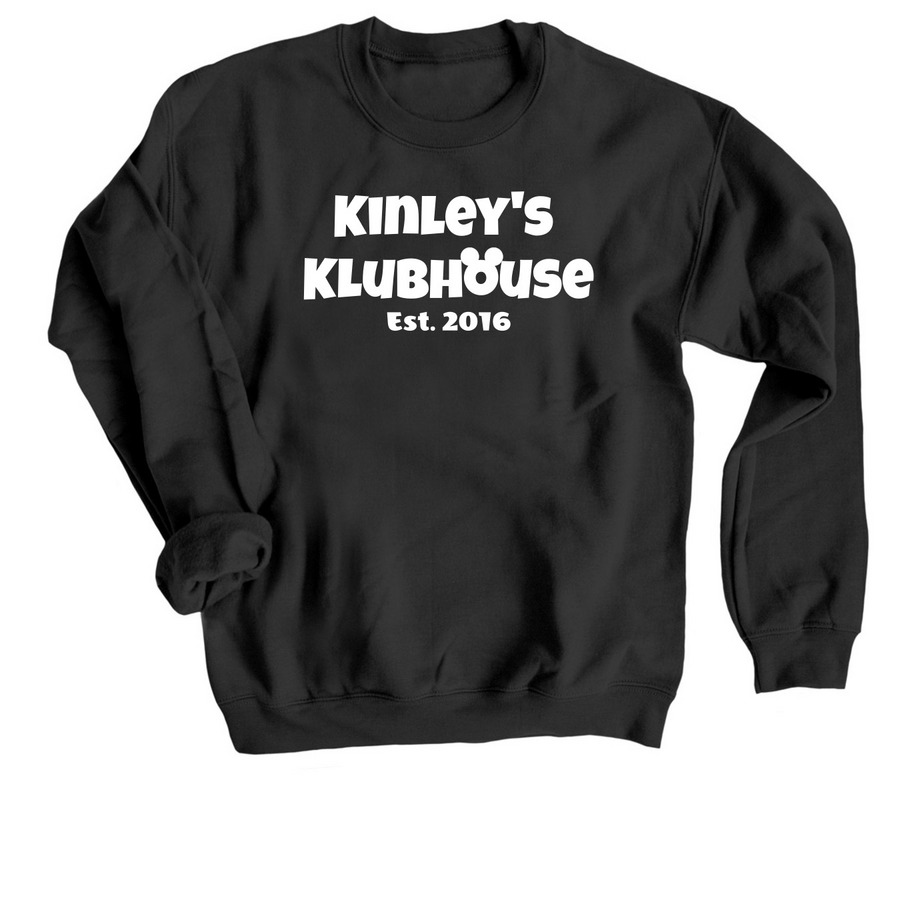 Kinley's Klubhouse, a Black Crewneck Sweatshirt