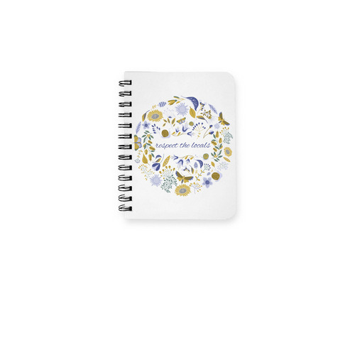 Respect the Locals Notebook, a White Spiral Notebook