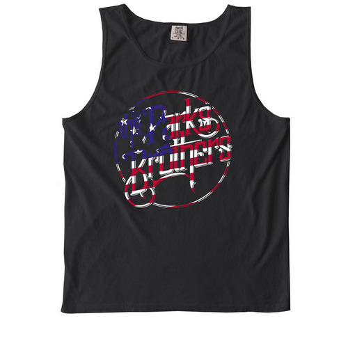 Parks Brothers USA, a Black Comfort Colors Tank Top